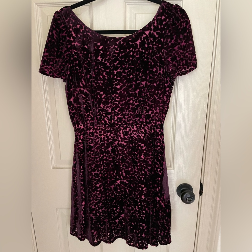 Velvet Maroon Mini Dress